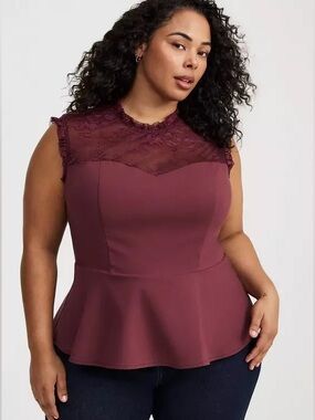 Torrid Bengaline Lace Top